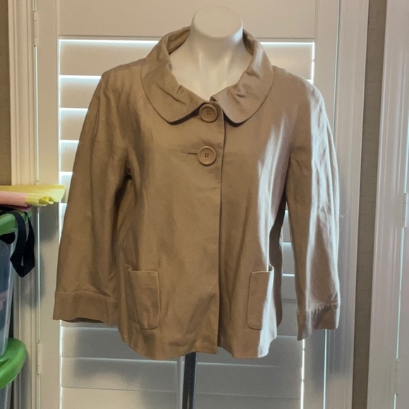 Allison Taylor Tan Blazer Lightweight Classic - Picture 1 of 6